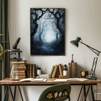 Mysterious and Eerie Forest Scene Artistic Poster