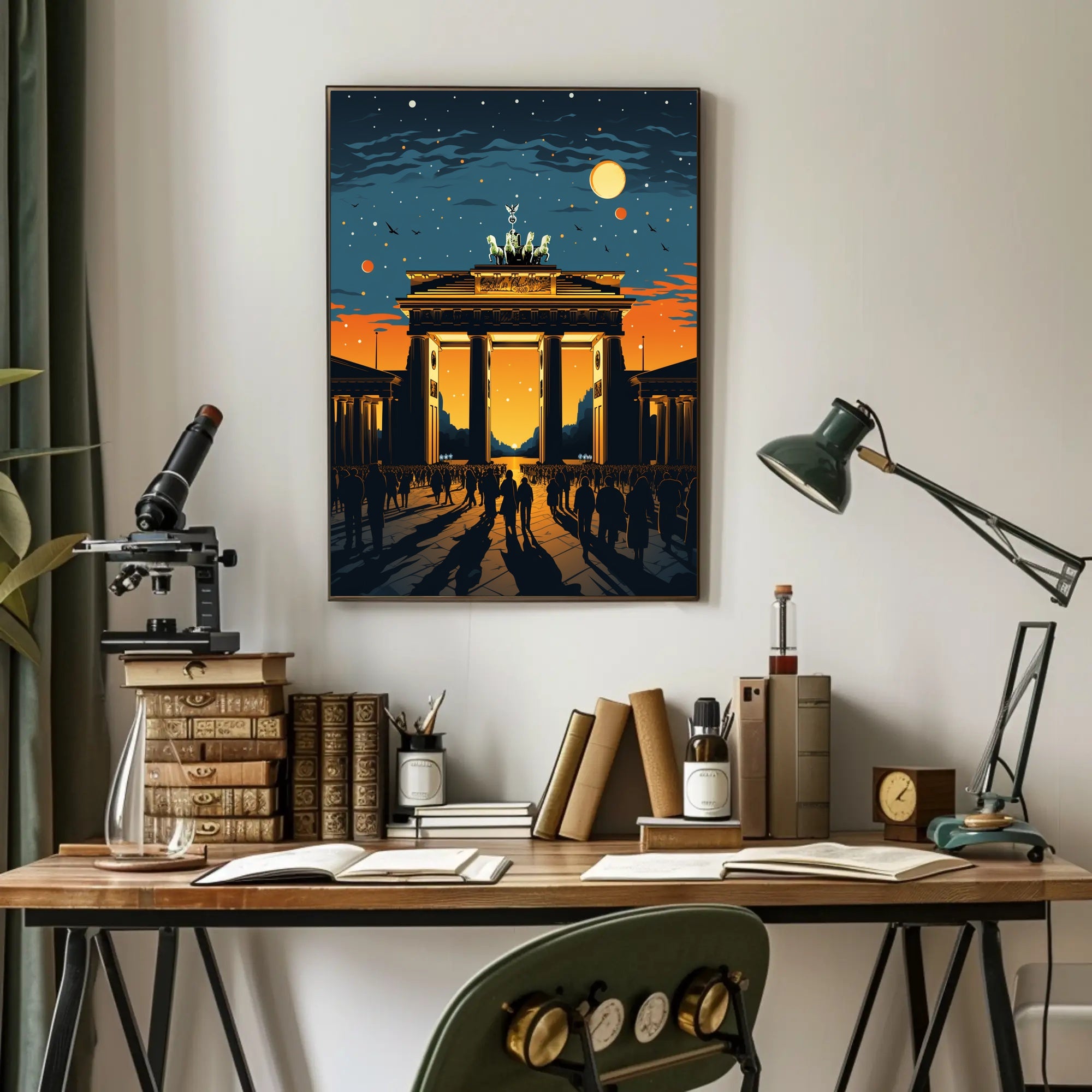 Sunset At The Brandenburg Gate Poster