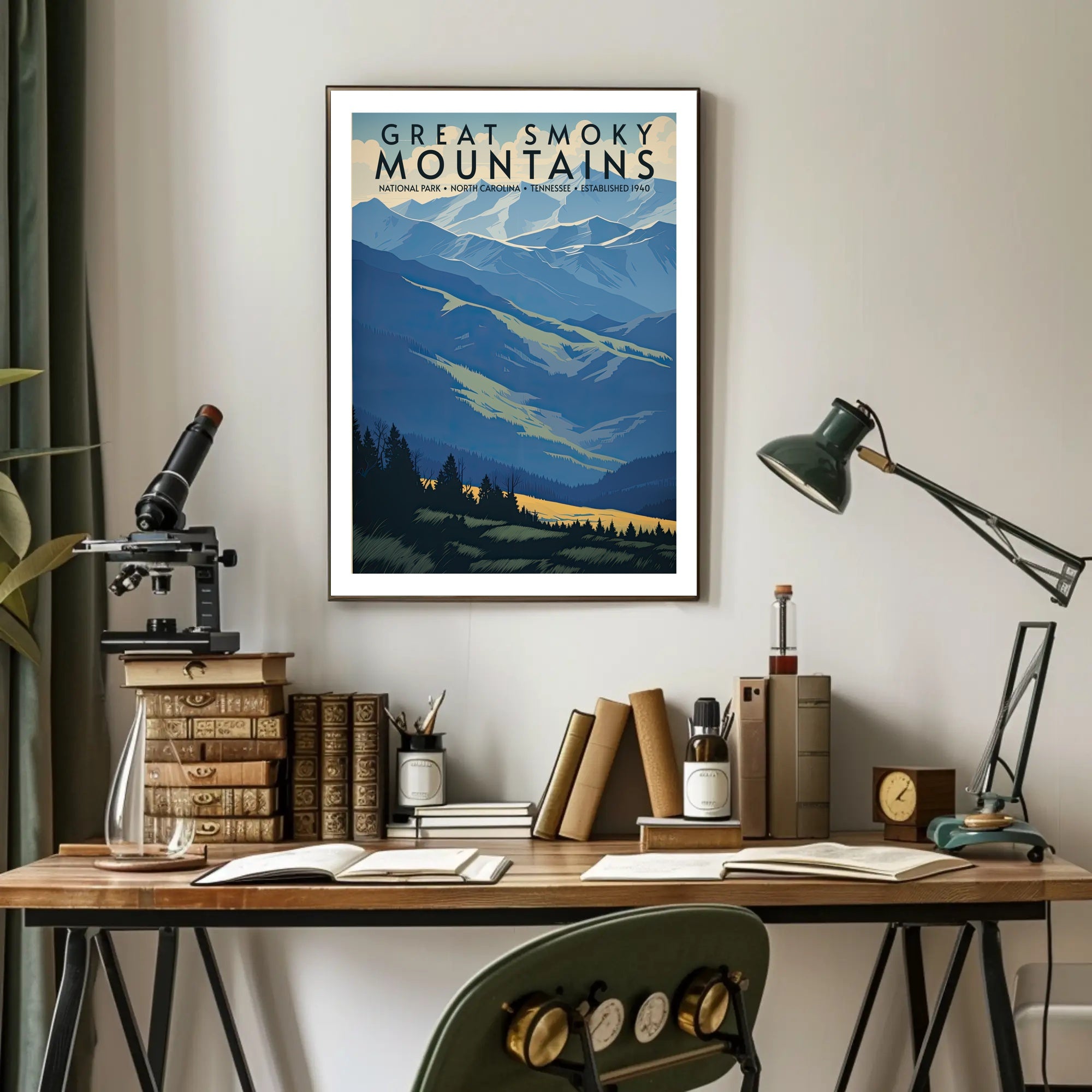 Great Smoky Mountains Scenic Poster Wall Art