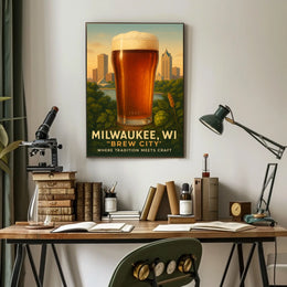 Milwaukee, WI Brew City Poster