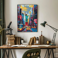 Surreal New York City Skyline Poster Abstract Wall Art