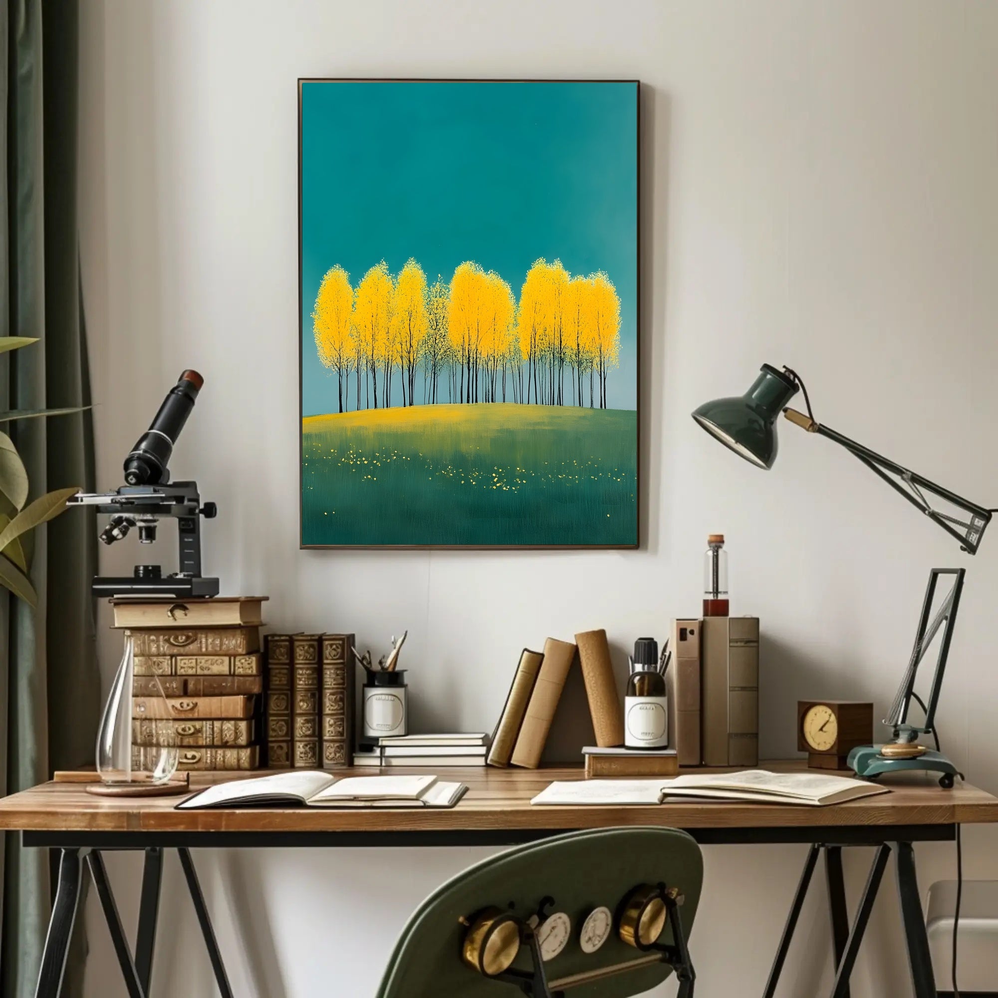 Autumn Trees Vibrant Wall Art Poster Print