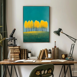 Autumn Trees Vibrant Wall Art Poster Print