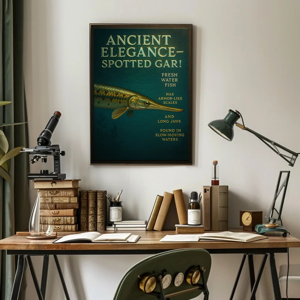 Ancient Elegance - Spotted Gar Poster
