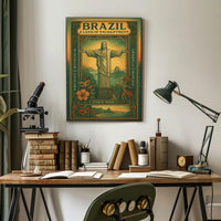 Brazilian Vintage Travel Art Poster – Discover and Embrace Rio