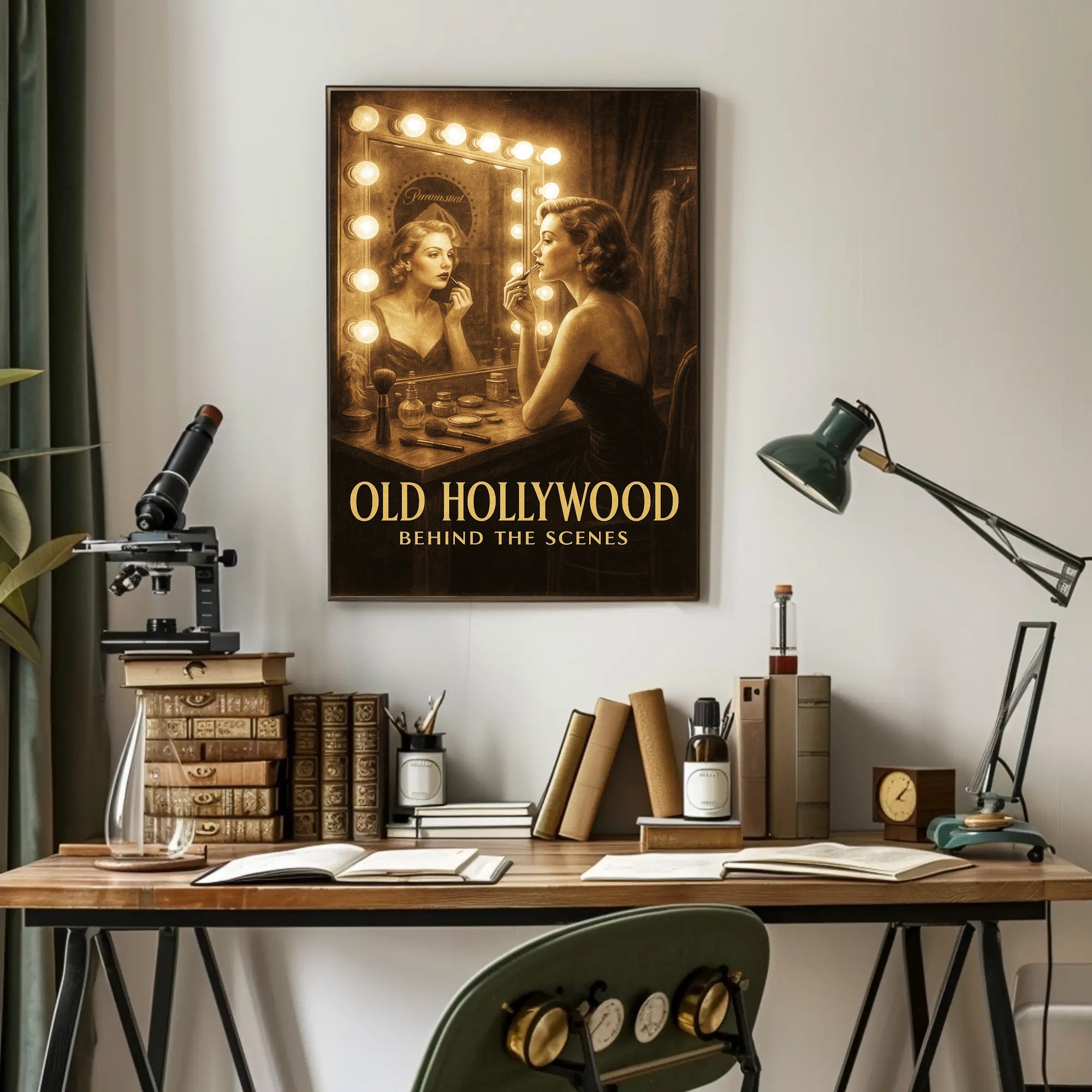 Old Hollywood Behind the Scenes Poster PosterGoat