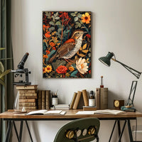 Nature's Harmony Wall Art Print with Bird Design