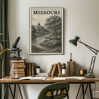 Missouri Landscape Illustration Poster