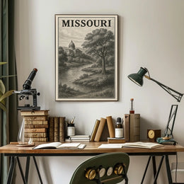 Missouri Landscape Illustration Poster