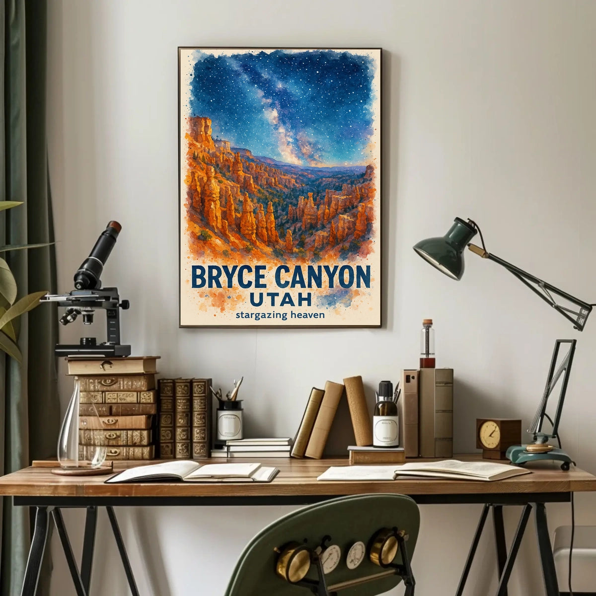 Bryce Canyon Nightscape: Stars and Hoodoos Art Print