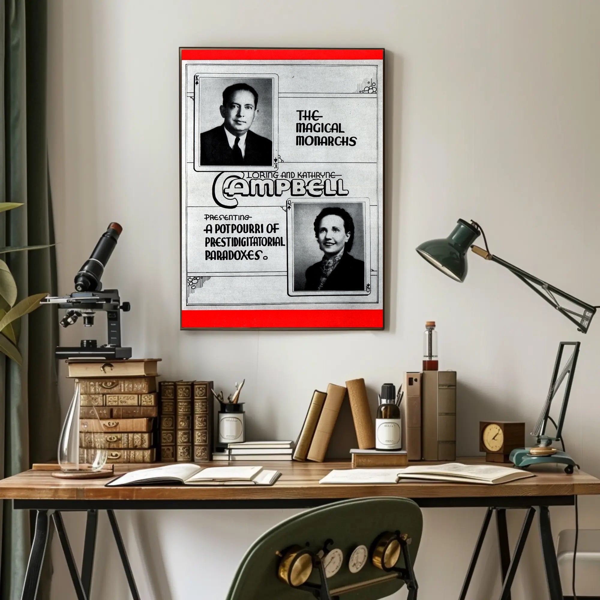 Vintage Magic Show Poster: The Magical Monarchs Cultural Display
