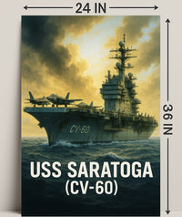 USS Saratoga (CV-60) Poster PosterGoat