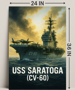 USS Saratoga (CV-60) Poster PosterGoat