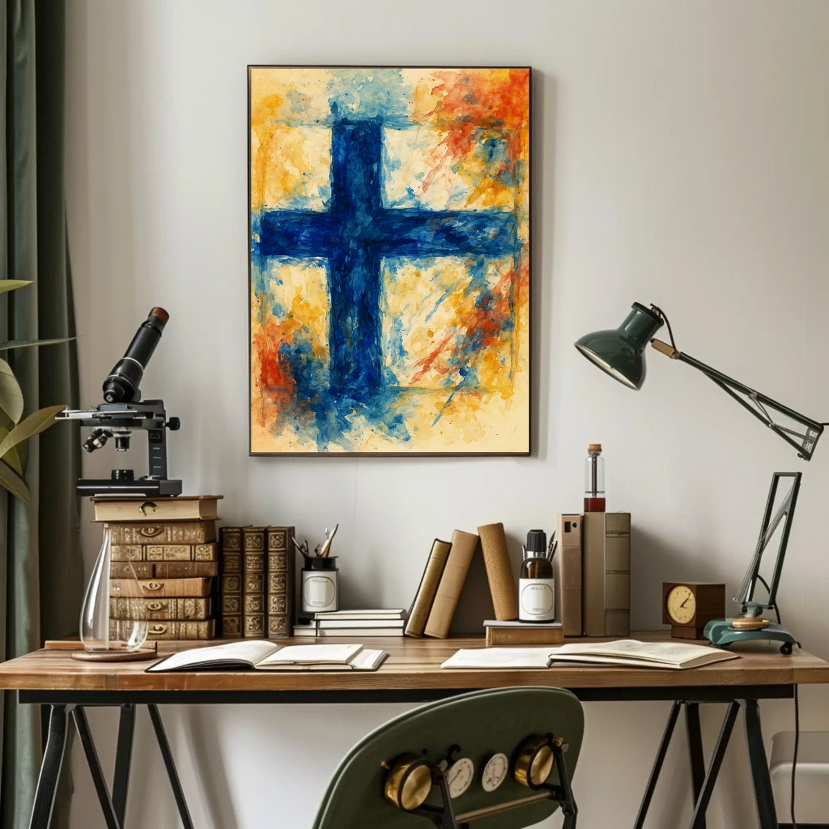 Abstract Nordic Cross Abstract Poster