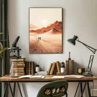 Sunset Ride Deserts Travel Poster