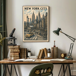 New York City Poster Timeless Urban Landscape Home Decor