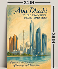 Abu Dhabi Elegance: Tradition Meets Tomorrow Cityscape Poster