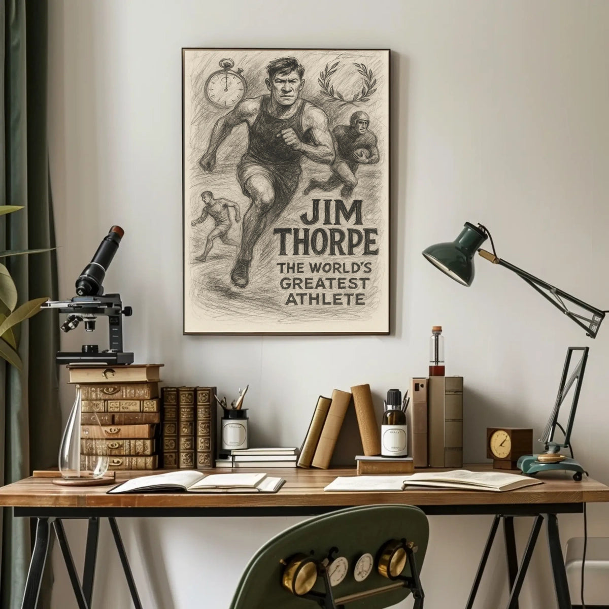 Jim Thorpe Celebrating Excellence Sports Poster Art