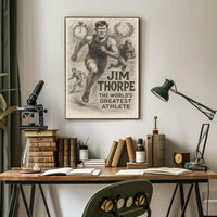 Jim Thorpe Celebrating Excellence Sports Poster Art