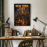 New York City Iconic Urban Landscape Poster