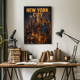 New York City Iconic Urban Landscape Poster