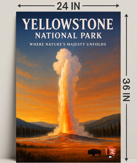 Yellowstone National Park Where Nature's Majesty Unfolds Poster PosterGoat