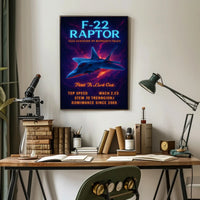 F-22 Raptor in Action: Modern Military Aircraft Poster