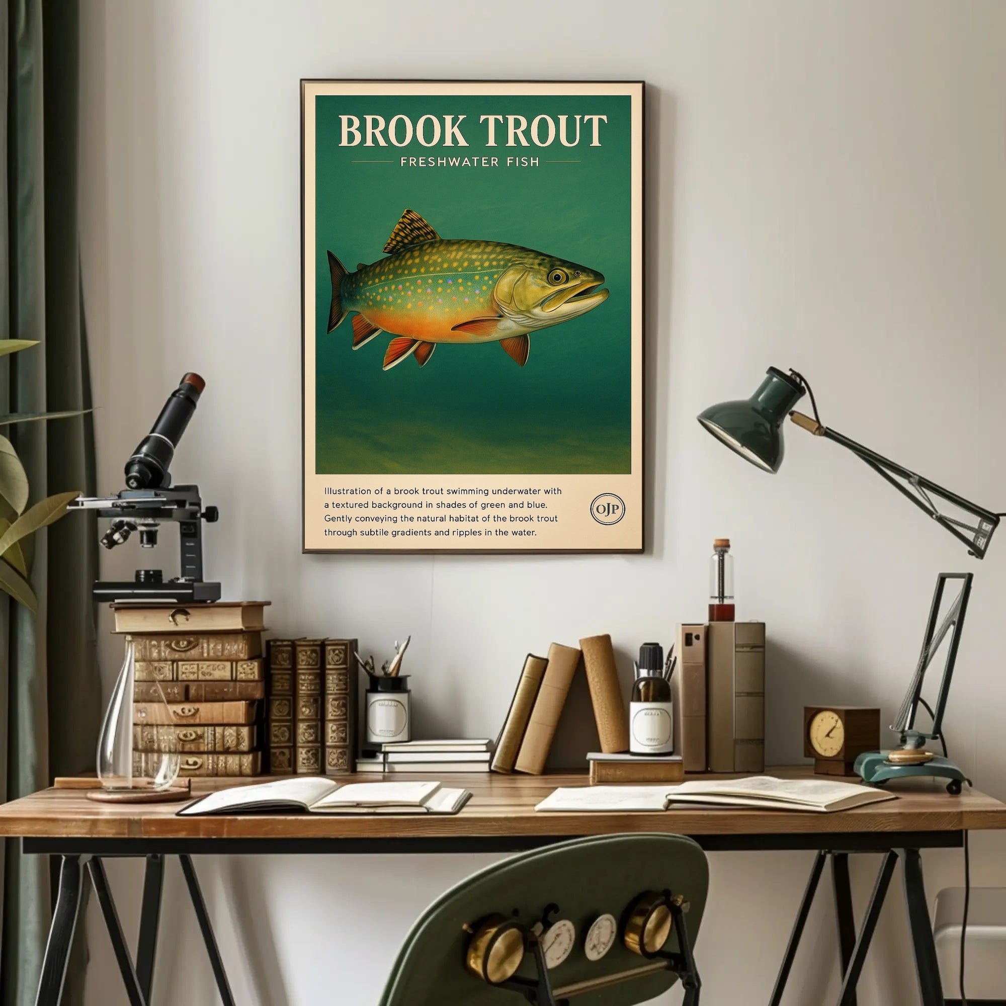 Brook Trout Freshwater Fish Poster PosterGoat