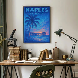 Naples Florida Sunset Serenity Poster Wall Art Print