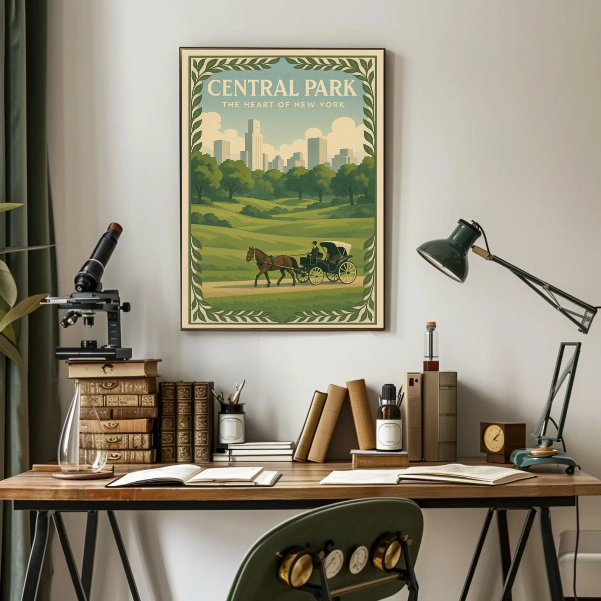 Central Park Nostalgia New York Travel Poster