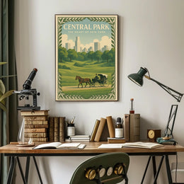 Central Park Nostalgia New York Travel Poster