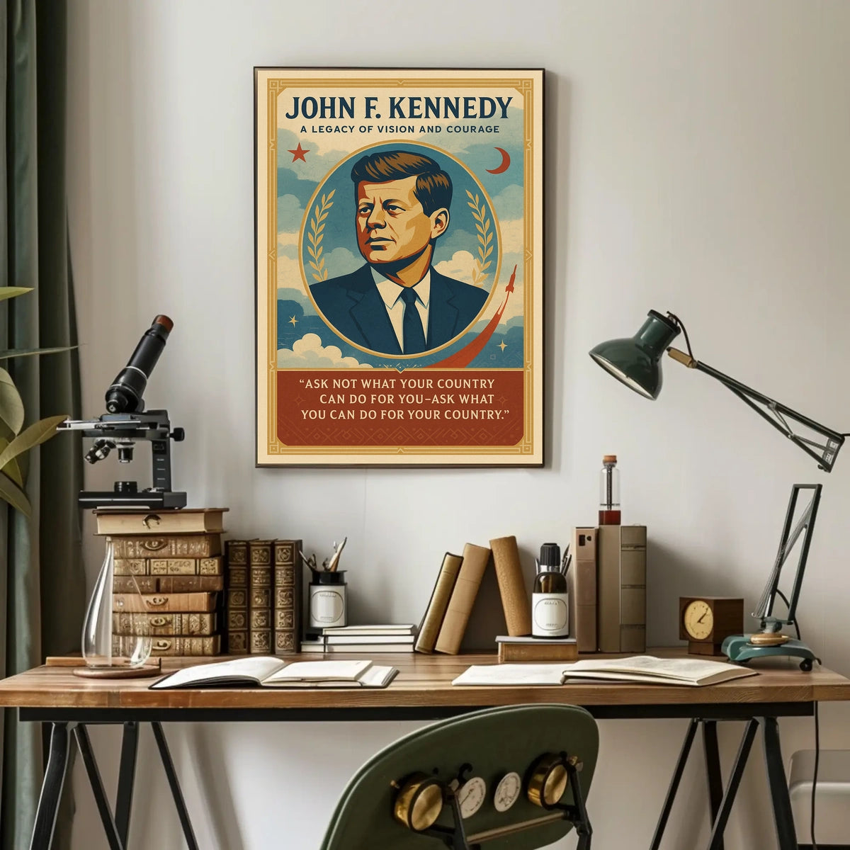 JFK Vintage Poster: Visionary Leadership and Legacy