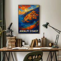 Amalfi Coast Vibrant Escape Poster Wall Art Decor Prints