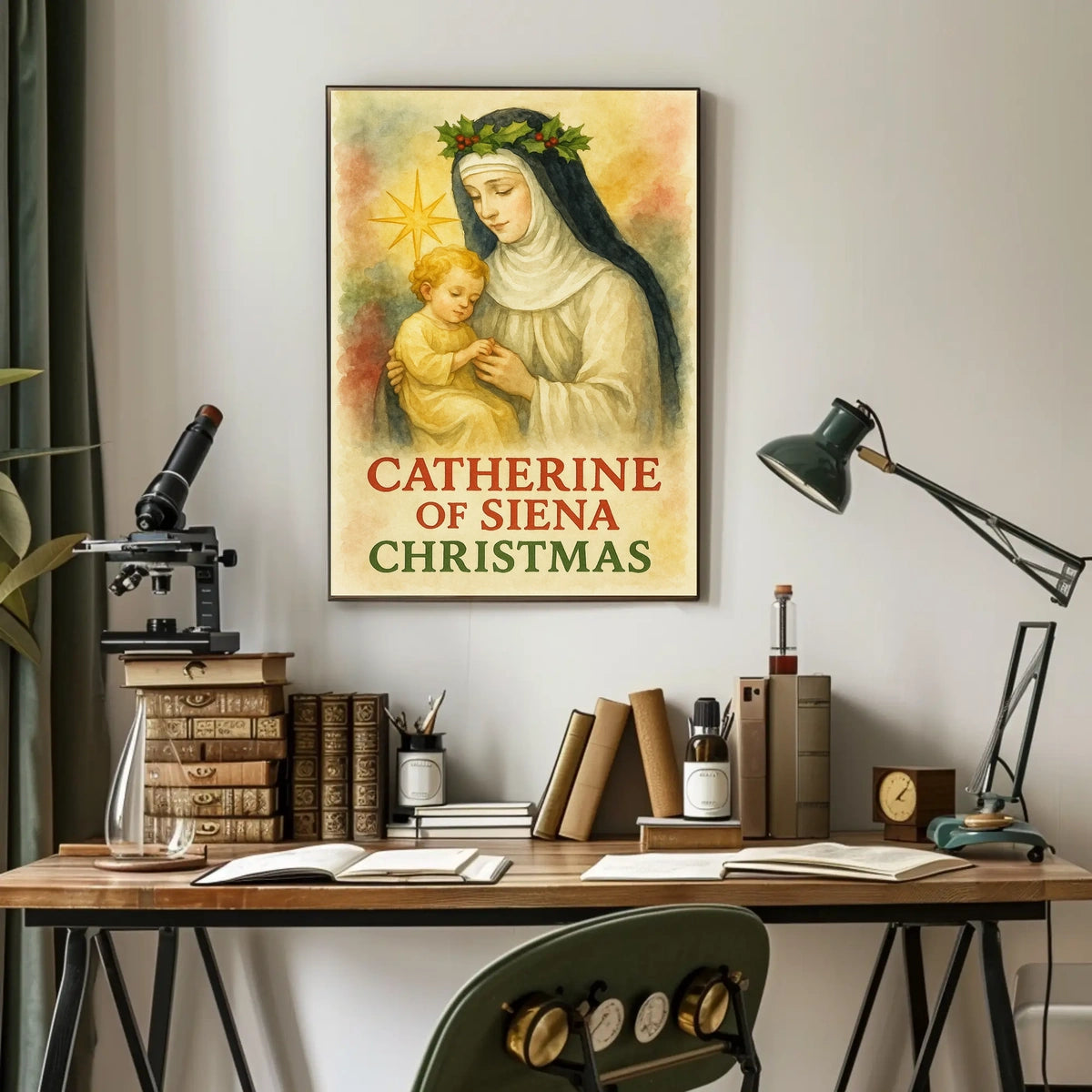 Catherine of Siena Religious Heritage Artistic Poster