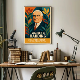 Harding Vintage Patriotic Art Deco Collector Poster