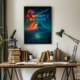 Mount Rainier Adventure Travel Poster
