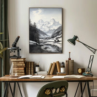 Alpine Serenity: Photorealistic Nature Travel Poster