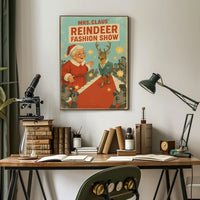 Mrs. Claus Reindeer Fashion Show Poster