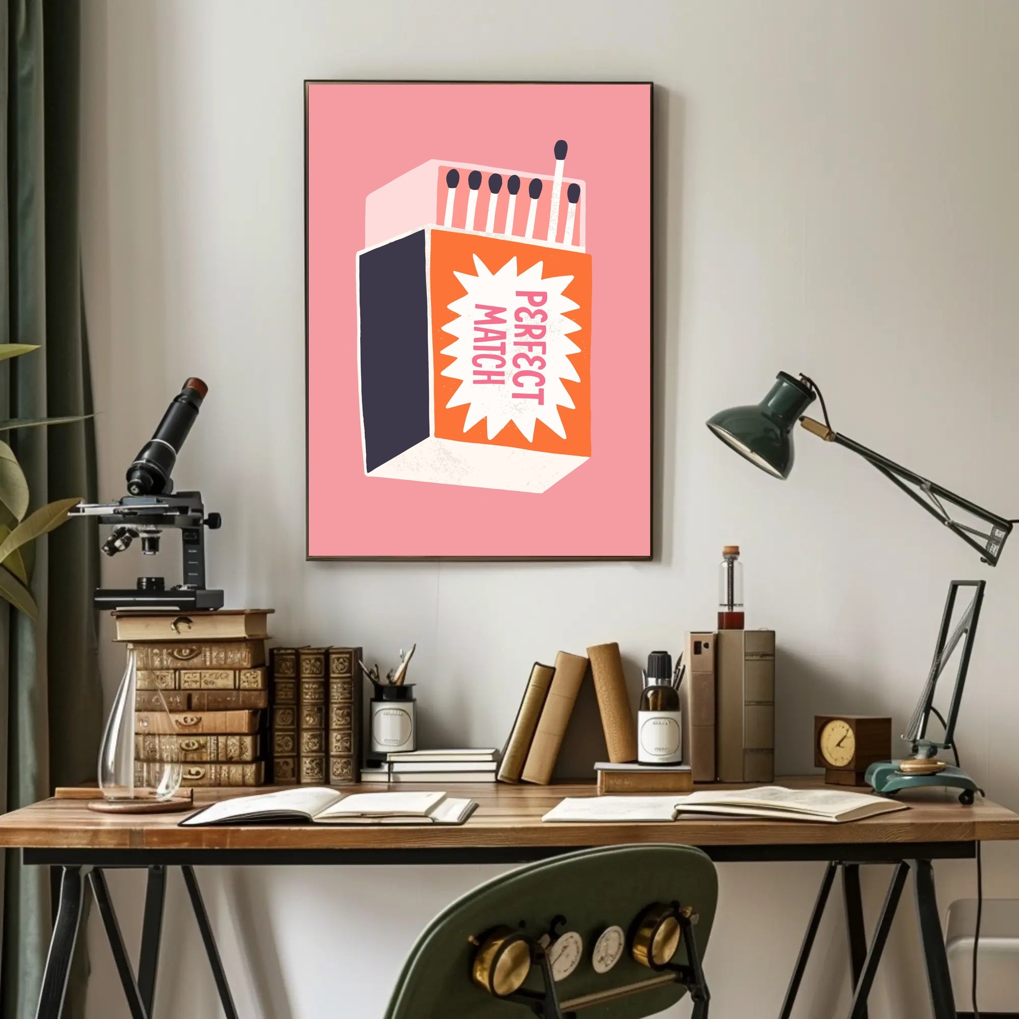 Perfect Match Graphic Art Poster - Artistic Poster PosterGoat