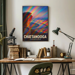 Chattanooga Tennessee Vibrant View Impressionism Poster