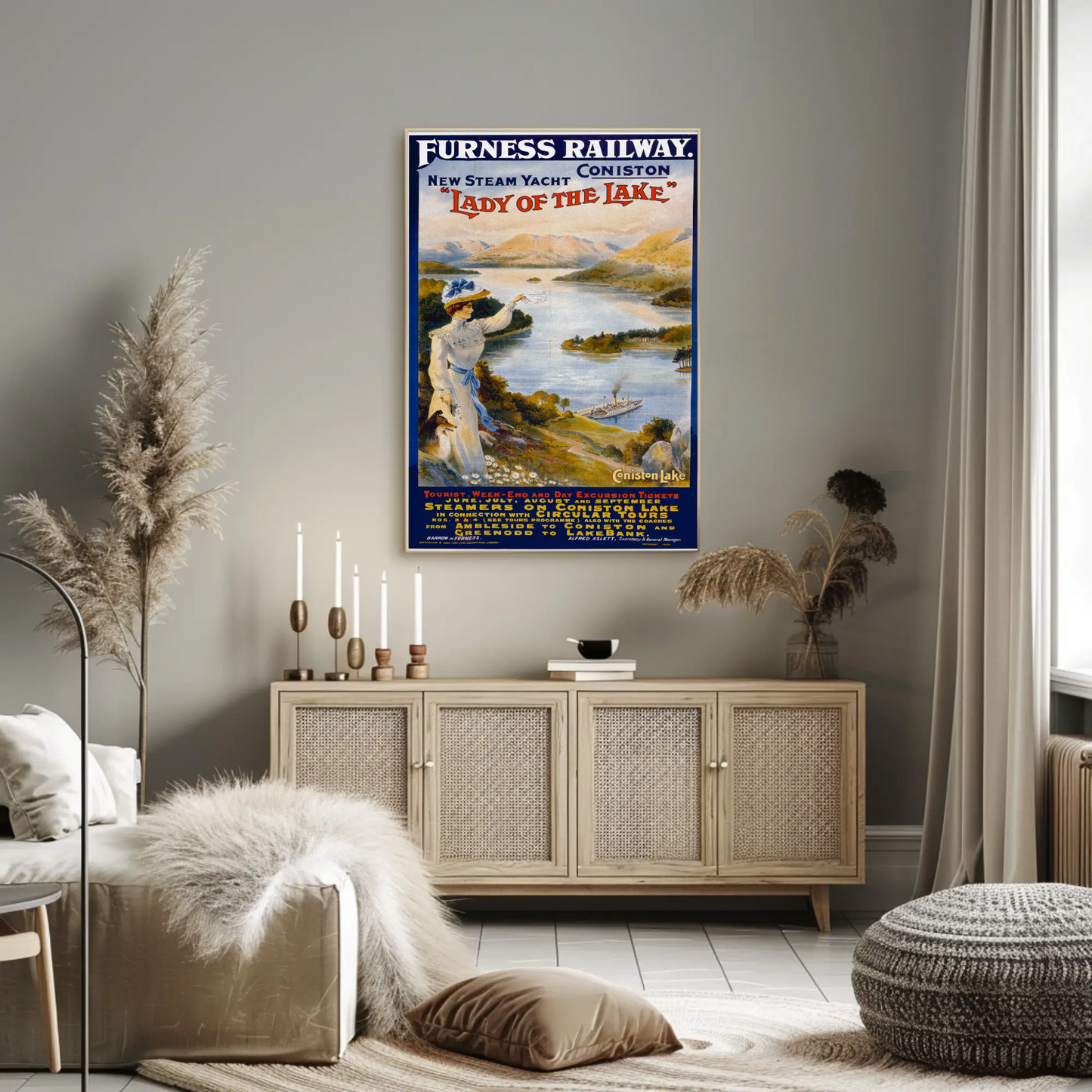 Lady of the Lake - Furness Railway Poster