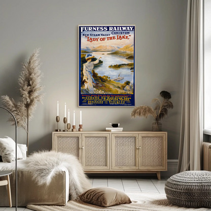 Lady of the Lake - Furness Railway Poster
