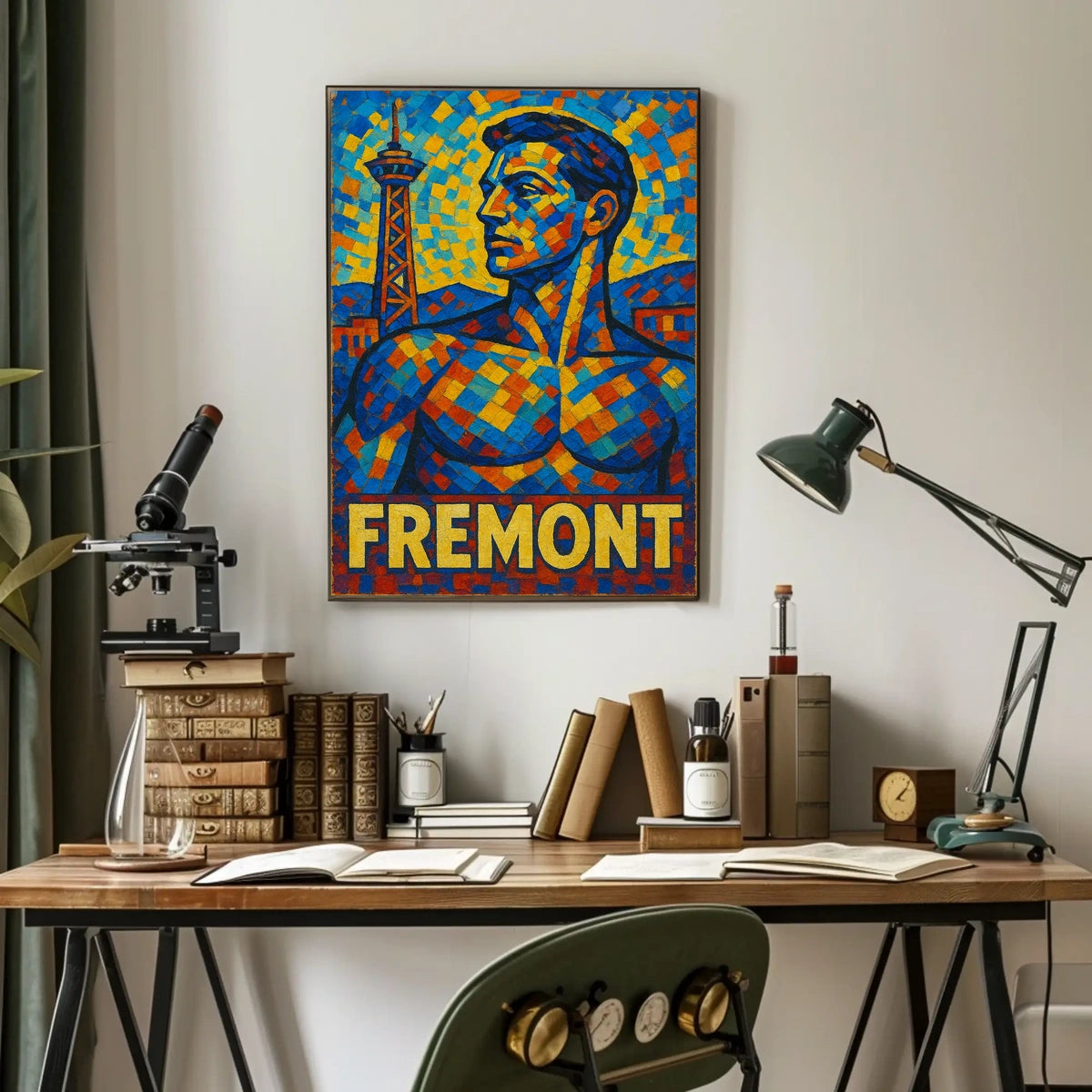 Fremont Mosaic Portrait Poster
