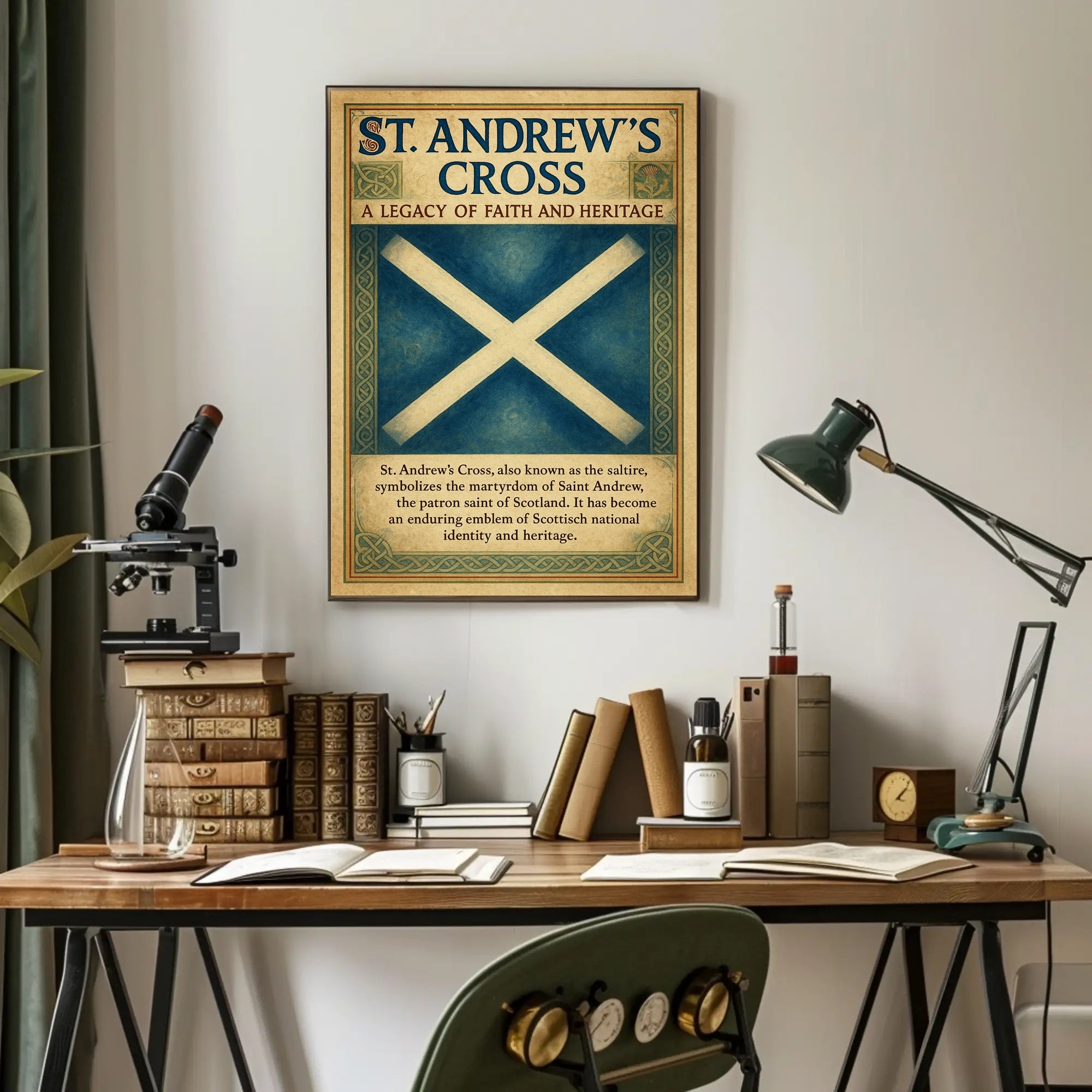 St. Andrew's Cross A Legacy of Faith and Heritage Poster PosterGoat
