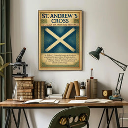 St. Andrew's Cross A Legacy of Faith and Heritage Poster PosterGoat