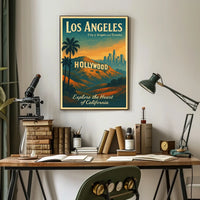 Vintage Los Angeles Travel Poster: City of Dreams