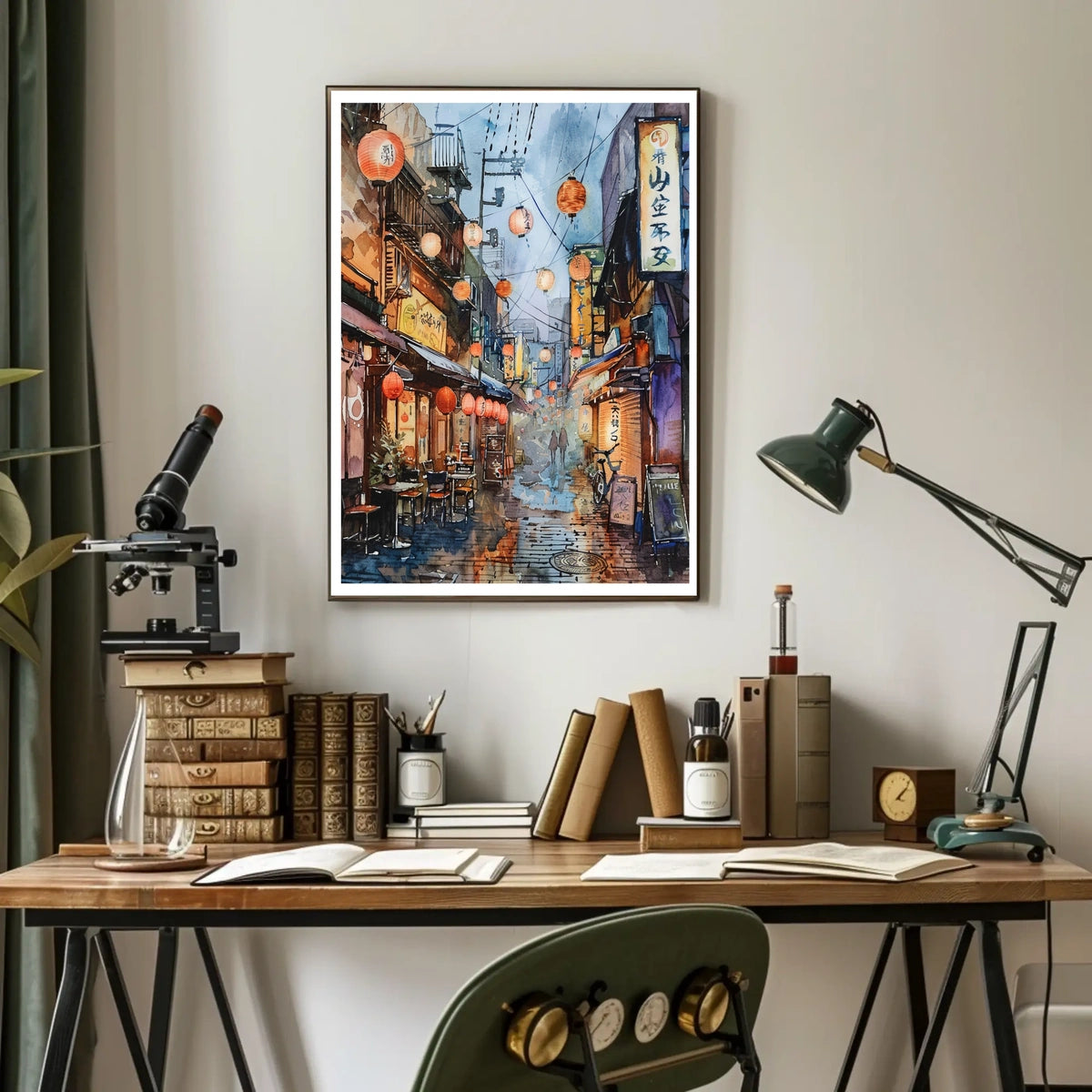 Lantern-Lit Alleyway Poster