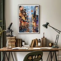 Lantern-Lit Alleyway Poster