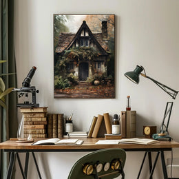 Enchanted Cottage In Autumn Poster