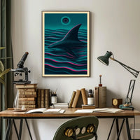 Shark In The Waves Poster